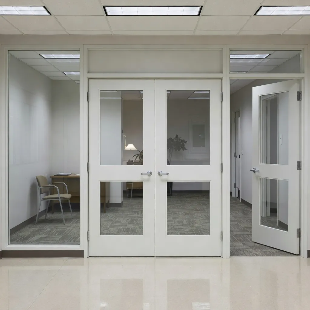 Bullet resistant safe doors with white frame