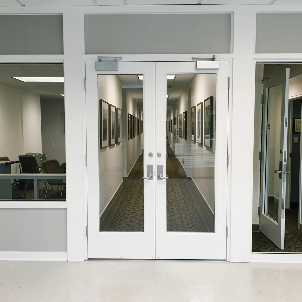 A large frame door with bullet resistant capability