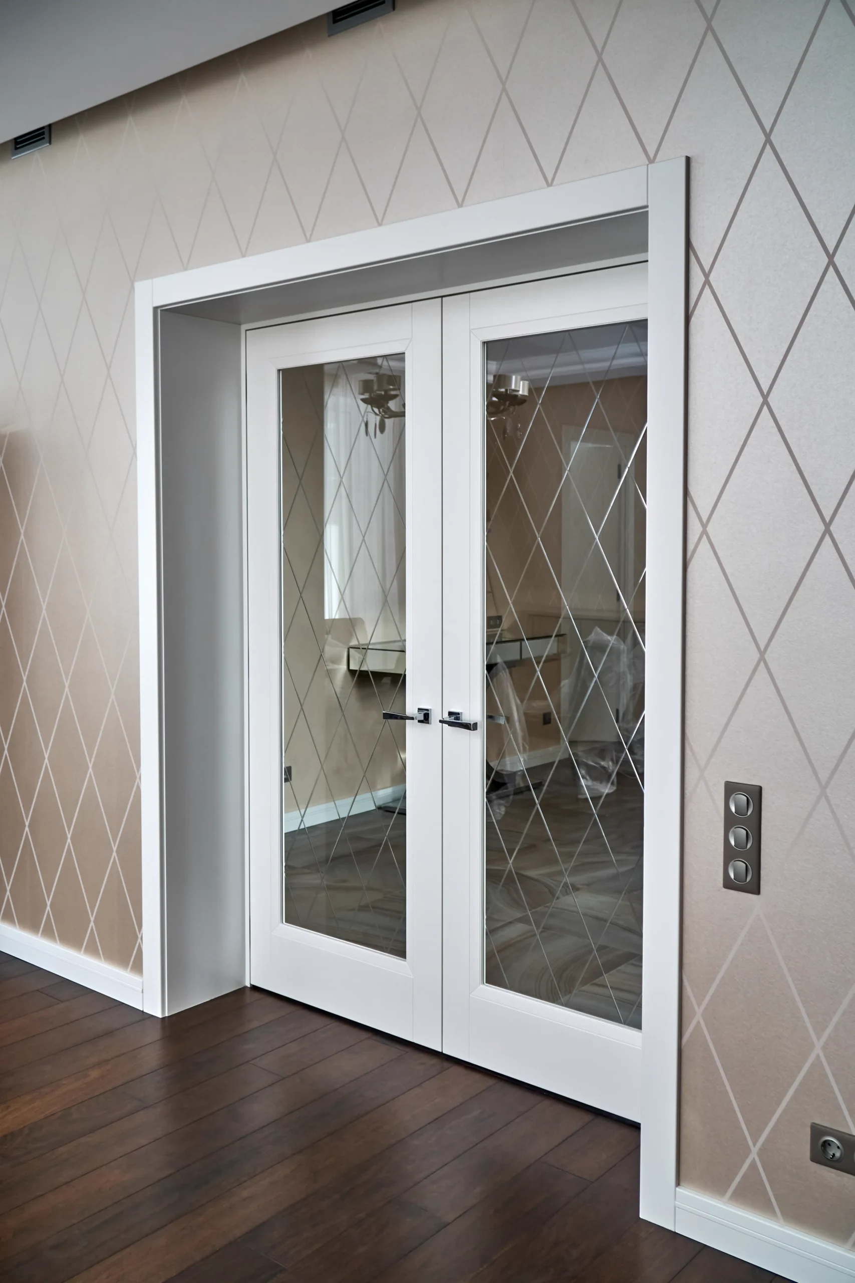 A corporate safe room entry system point