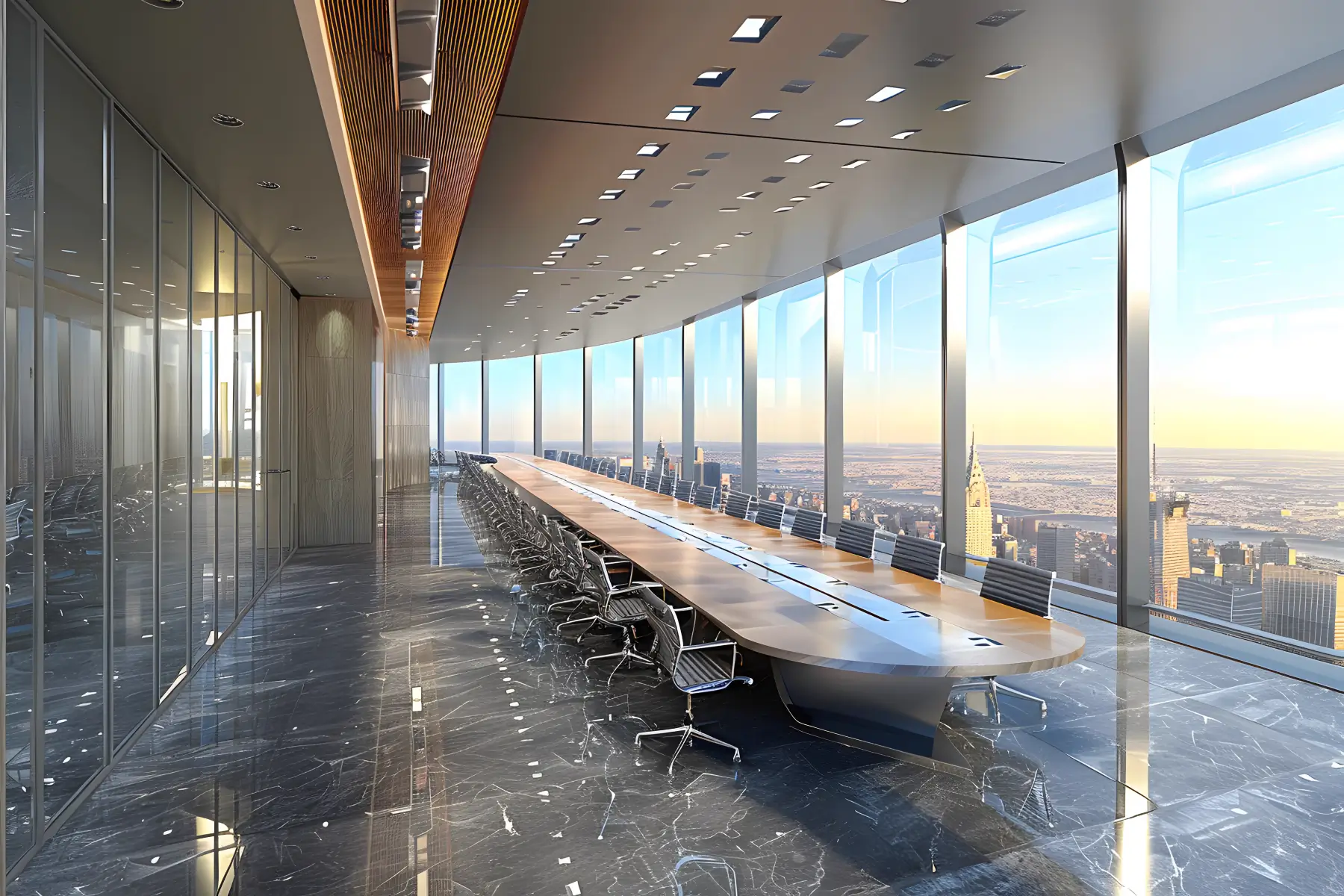 A beautiful workplace with corporate security and with a great view
