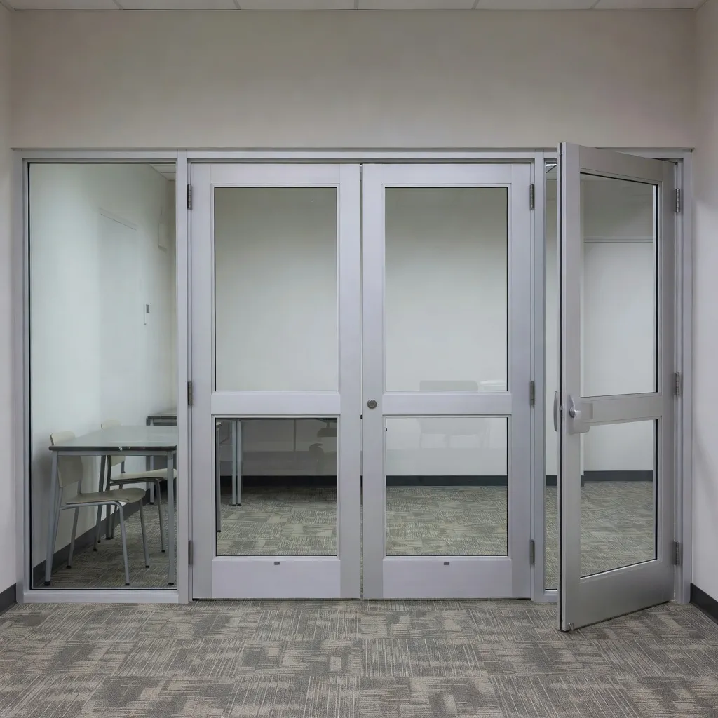 Bullet resistant safe doors with aluminium frame