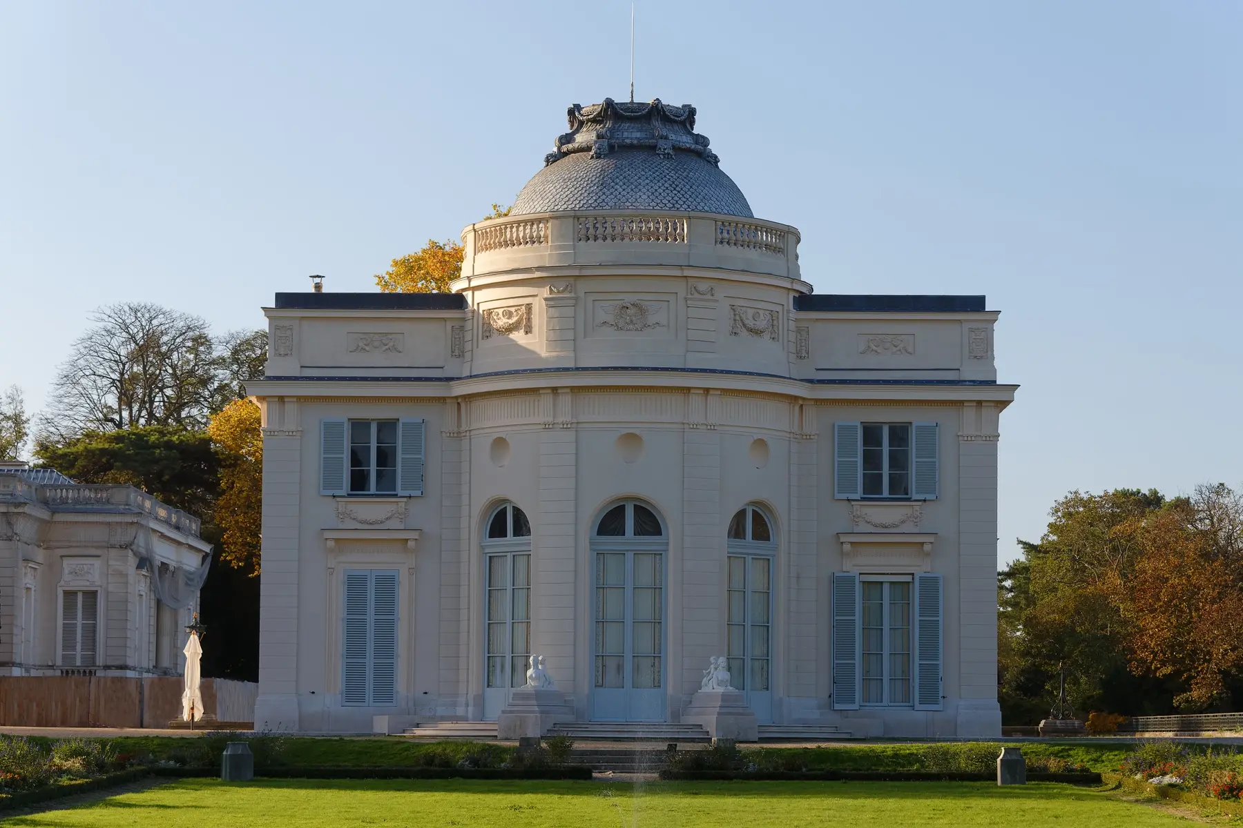 A large building with ballistic glass installed in it
